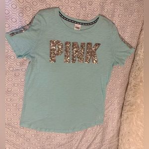 Pink/Victoria Secret Sequin Top L